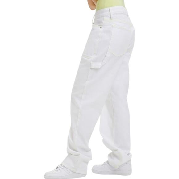 NWT Good American Good ‘90s Bright Stitch Carpenter Jeans Size 6/28 Retail $135 - Picture 2 of 8